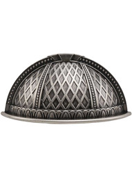 Trevi Cup Pull - 2 1/2 Center-to-Center in Antique Pewter.